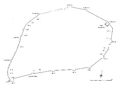 Saint-Lizier Plan du rempart