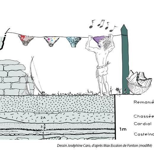 Evocation de Montclus, conception E. Defranould et J. Caro, d'après M. Escalon de Fonton Modifié